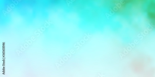 Light BLUE vector pattern with clouds. Gradient illustration with colorful sky, clouds. Beautiful layout for uidesign. © Guskova