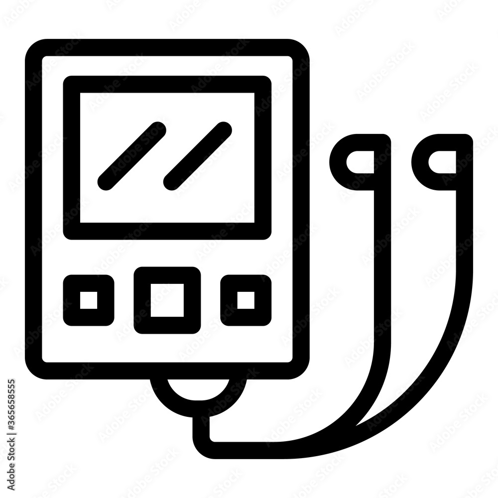 Running music player icon. Outline running music player vector icon for web design isolated on white background Running music player icon. Outline running music player vector icon for web design isolated on white background