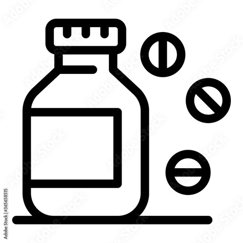 Sport vitamin jar icon. Outline sport vitamin jar vector icon for web design isolated on white background