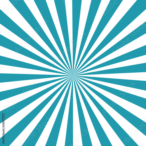 Rays of radial blue sun on white background. starburst beams template for your shine poster design
