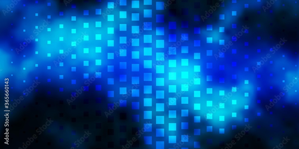 Dark BLUE vector template in rectangles. Rectangles with colorful gradient on abstract background. Pattern for websites, landing pages.