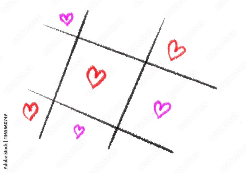 Abstract backgrounds. Hand drawn various shapes and doodle objects. Heart XO game, a symbol of love and happiness. Valentine Festival. Happiness and fulfillment on the day of love. Red and pink heart. Abstract backgrounds. Hand drawn various shapes and doodle objects. Heart XO game, a symbol of love and happiness. Valentine Festival. Happiness and fulfillment on the day of love. Red and pink heart.