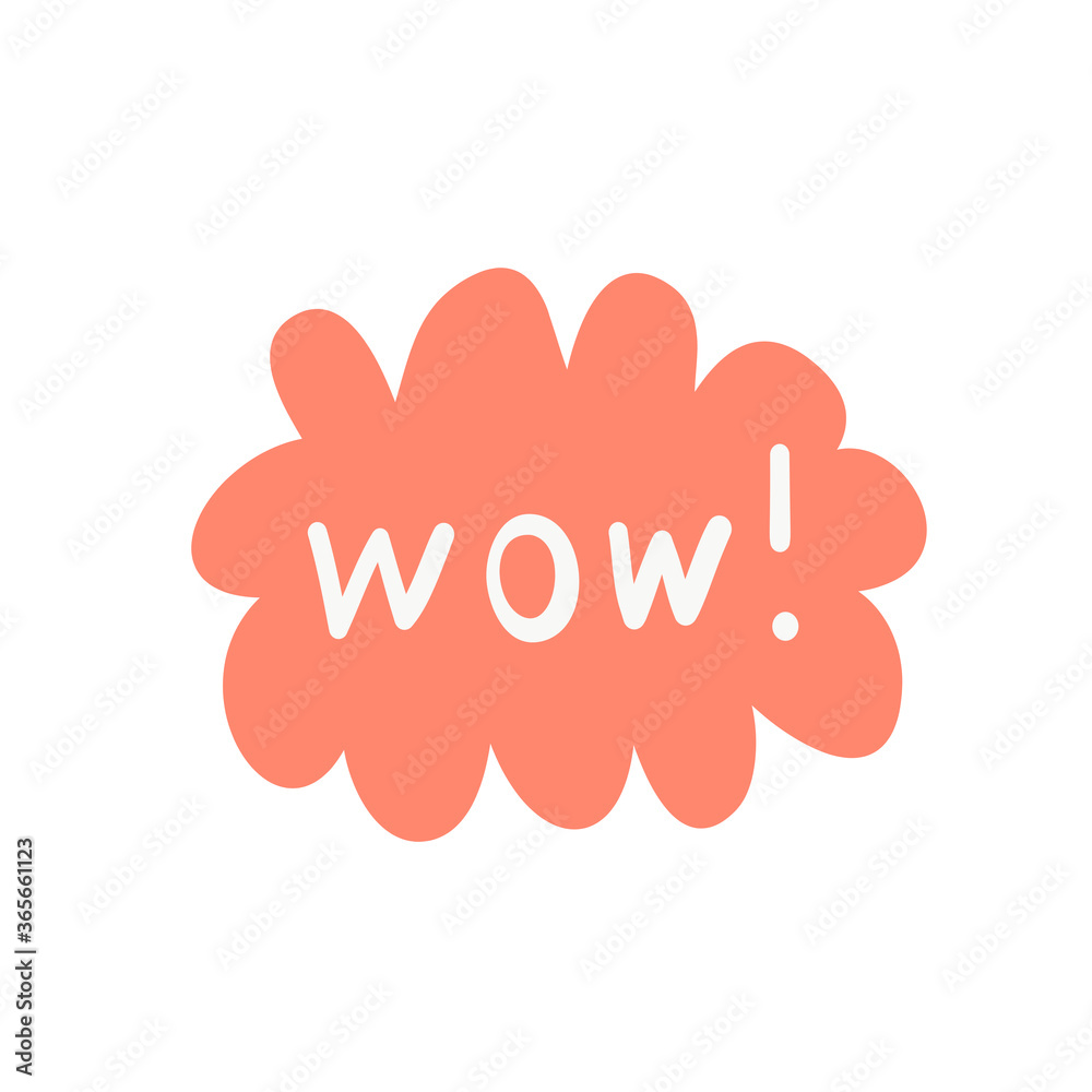 Speech bubble with Wow mark. cartoon balloon word design.Vector illustration. Speech bubble with Wow mark. cartoon balloon word design.Vector illustration.
