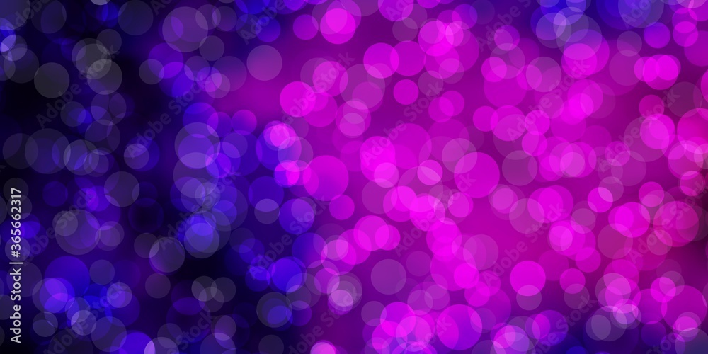 Dark Purple vector template with circles. Illustration with set of shining colorful abstract spheres. Design for posters, banners. Dark Purple vector template with circles. Illustration with set of shining colorful abstract spheres. Design for posters, banners.