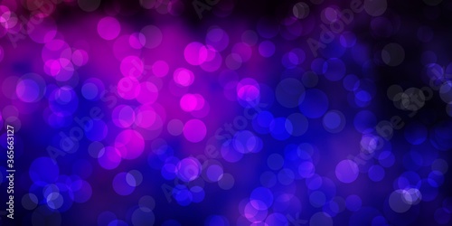 Dark Purple, Pink vector pattern with spheres. Colorful illustration with gradient dots in nature style. Pattern for websites.