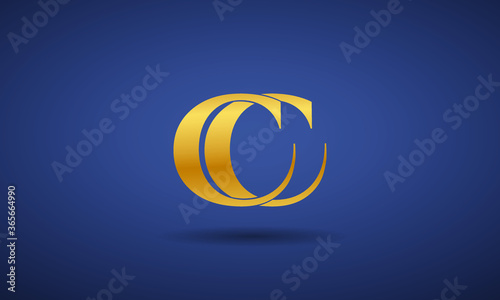 Unique, Modern, Elegant and Geometric Style Typography Alphabet CC letters logo Icon