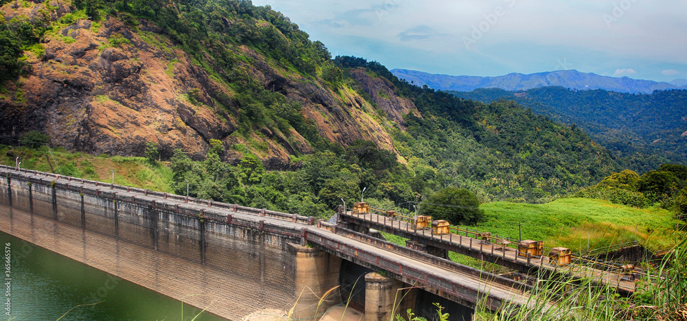 Hiilsides of Munnar near Mattupetty Dam in Kerala