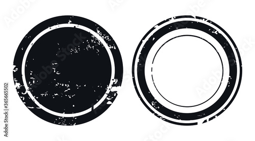 Vector old vintage round stamps.