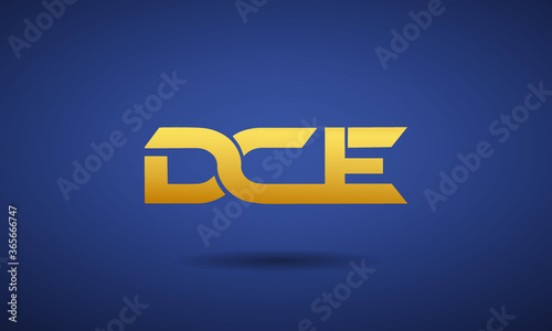 Unique, Modern, Elegant and Geometric Style Typography Alphabet DCE letters logo Icon photo
