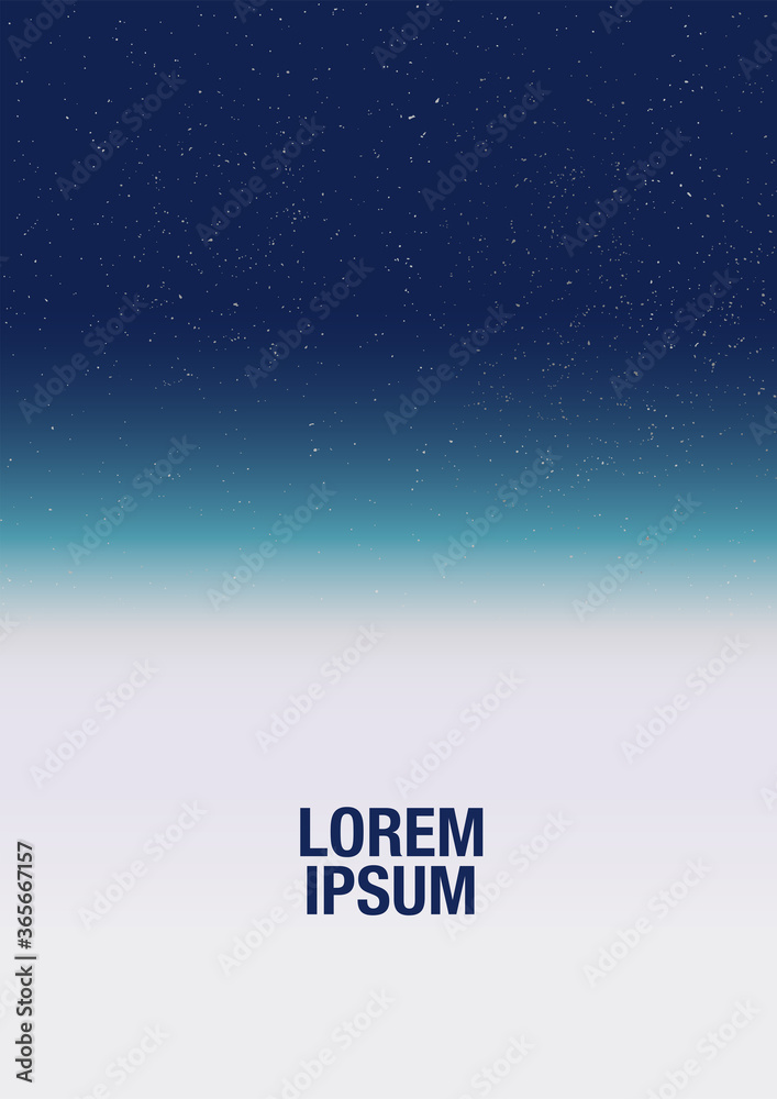 Beyond clouds view. Vector sky gradient with starlights. Template for your design. EPS 10.