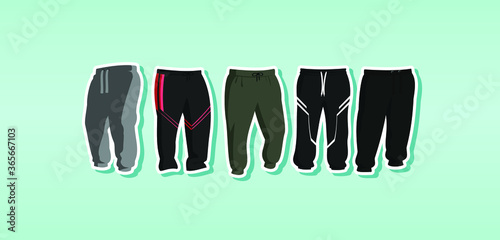 modern design template pants set. stock vector illustration