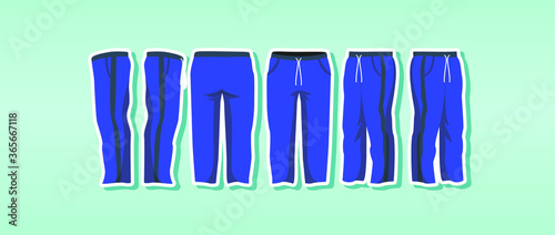 modern design template pants set. stock vector illustration