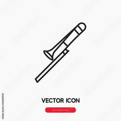 trombone icon vector sign symbol