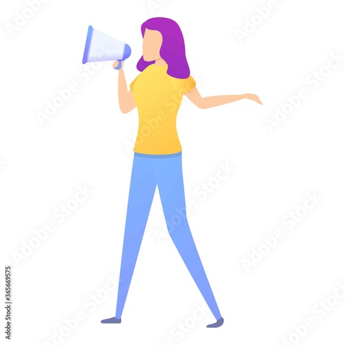 Megaphone headhunter icon. Cartoon of megaphone headhunter vector icon for web design isolated on white background