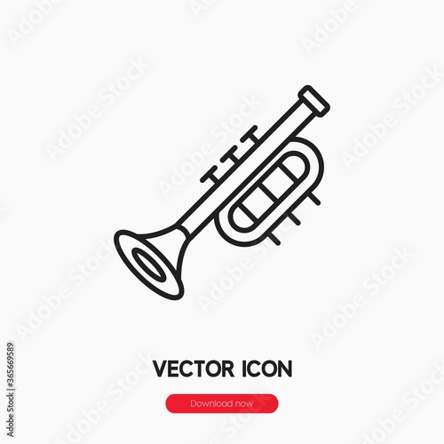 trumpet icon vector sign symbol