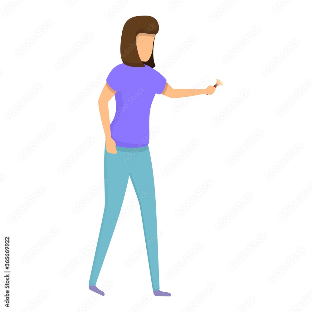 Beautician woman icon. Cartoon of beautician woman vector icon for web design isolated on white background Beautician woman icon. Cartoon of beautician woman vector icon for web design isolated on white background