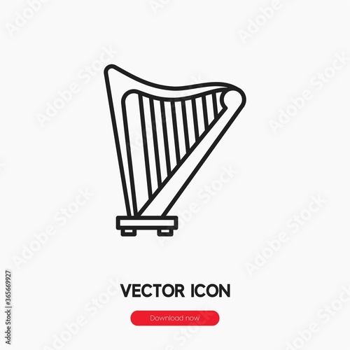 harp icon vector sign symbol