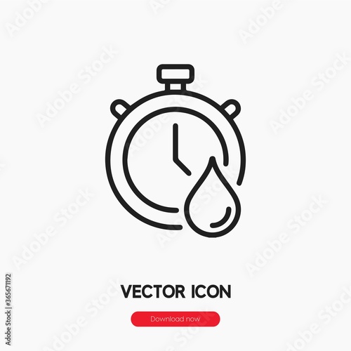 fast dry icon vector. Linear style sign for mobile concept and web design. fast dry symbol illustration. Pixel vector graphics - Vector.