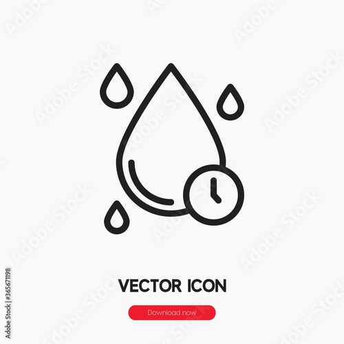 fast dry icon vector. Linear style sign for mobile concept and web design. fast dry symbol illustration. Pixel vector graphics - Vector.	