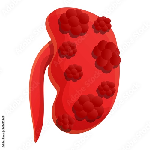 Renal kidney icon. Cartoon of renal kidney vector icon for web design isolated on white background