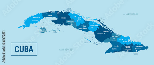 Fotografia Cuba Island Country political map