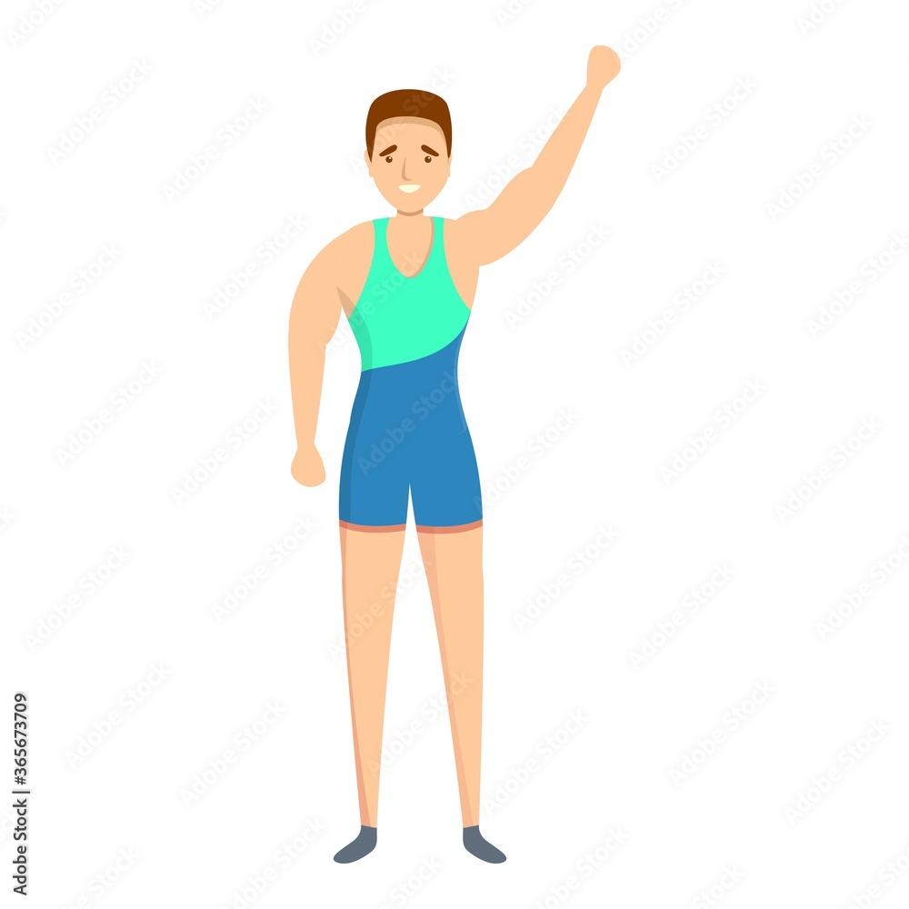 Greco-roman wrestling sportman icon. Cartoon of greco-roman wrestling sportman vector icon for web design isolated on white background Greco-roman wrestling sportman icon. Cartoon of greco-roman wrestling sportman vector icon for web design isolated on white background