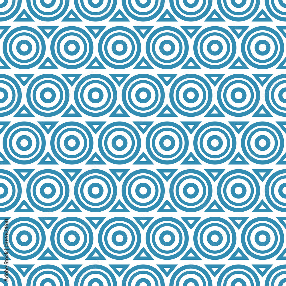 Circles and Triangles Geometric Pattern
