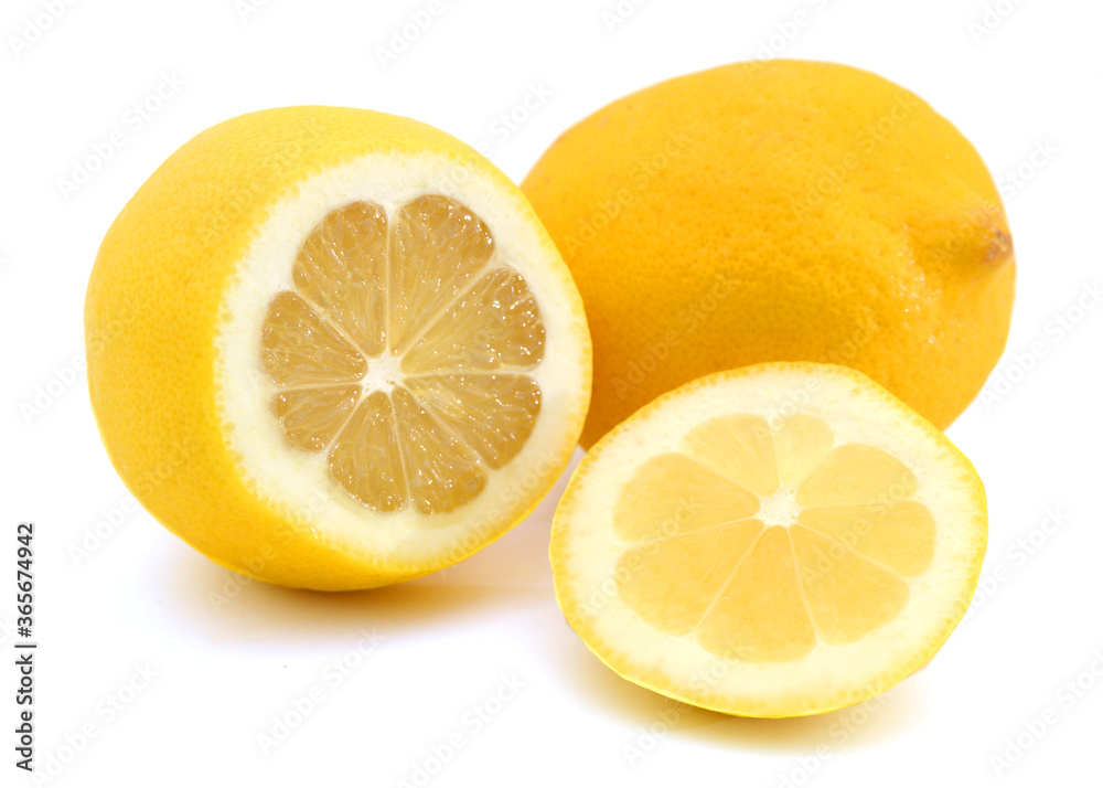 Lemons isolated on white background