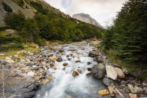 trekking W, valle Ascencio, Parque nacional Torres del Paine,Sistema Nacional de Áreas Silvestres Protegidas del Estado de Chile.Patagonia, República de Chile,América del Sur