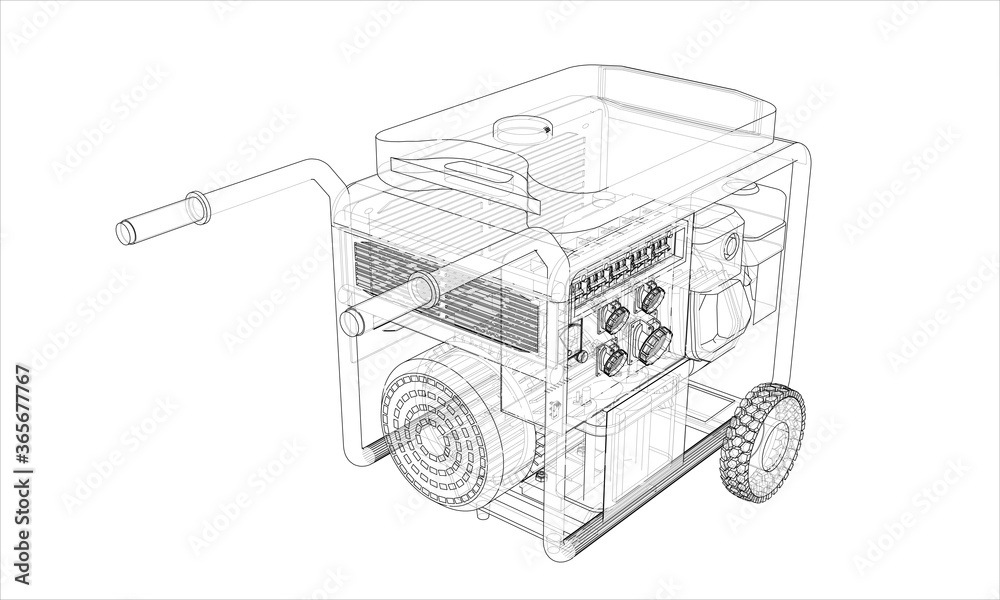 Outline portable gasoline generator