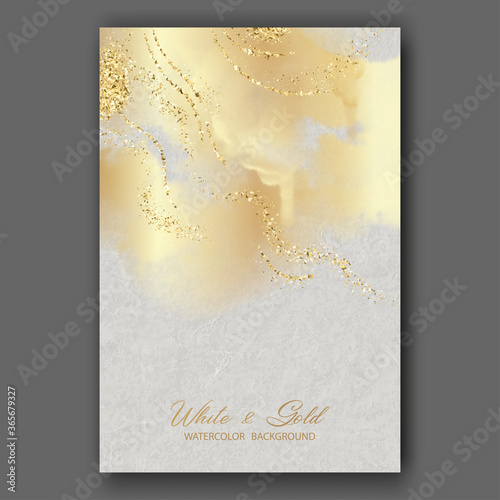 Elegant watercolor template