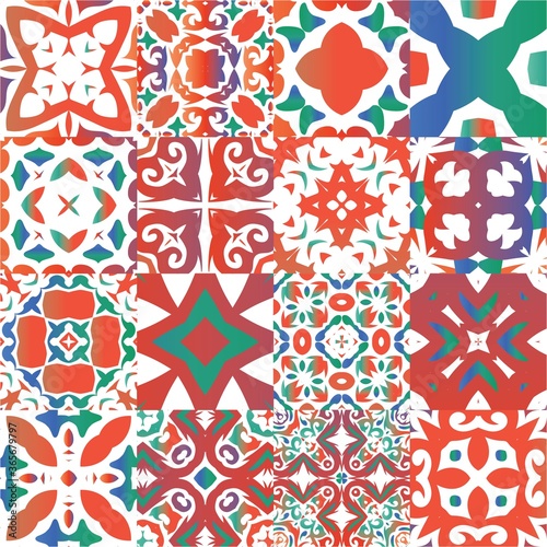 Decorative color ceramic talavera tiles.