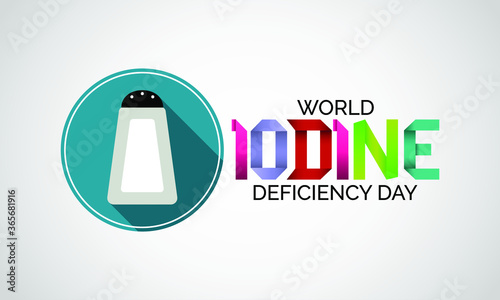 Vector illustration on the theme of World Iodine deficiency day observed each year on October 21st across the globe.