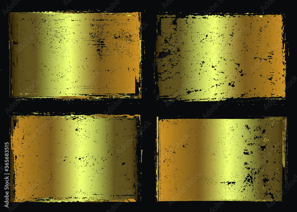 Obraz premium Abstract golden grunge frames