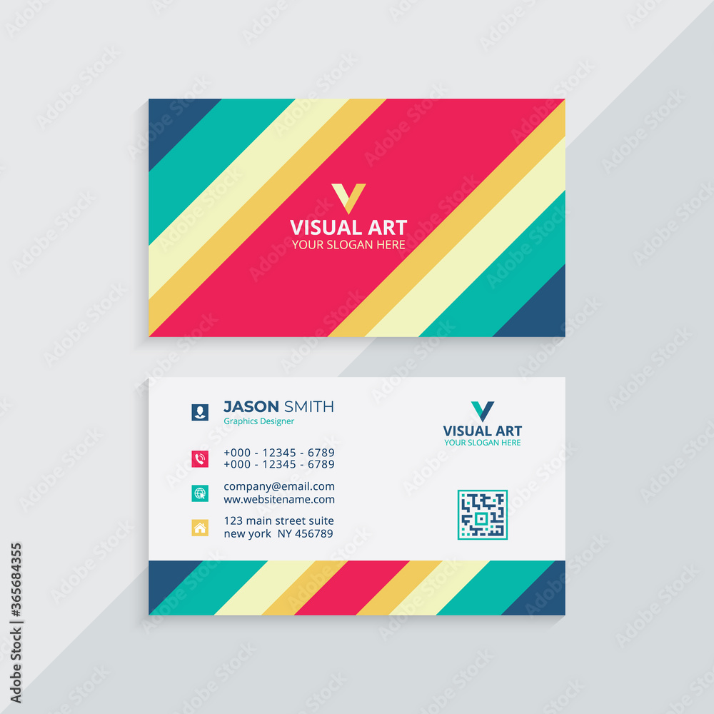 Geometric Colorful Business Card Geometric Colorful Business Card