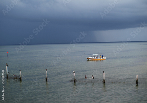 Fishing in Captiva Island Florida in the rain