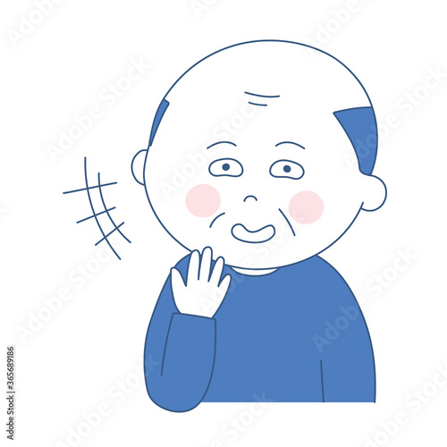 年配の男性　意地悪　イラスト