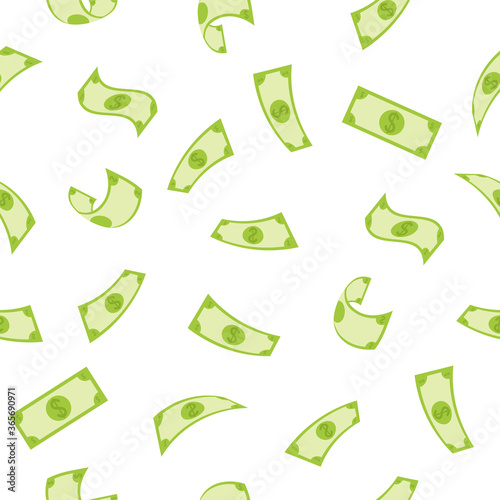 Banner with pattern of money