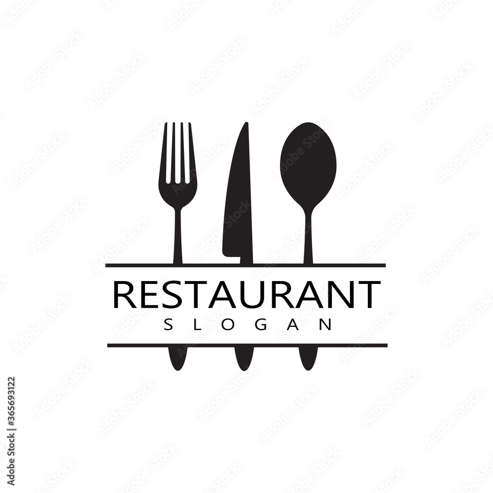 Fork, knife and spoon icon logo vector template.design for restaurant. Fork, knife and spoon icon logo vector template.design for restaurant.
