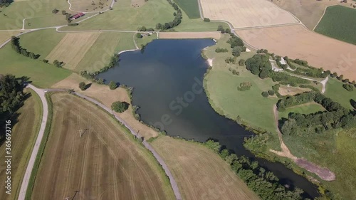 aerial view of the river