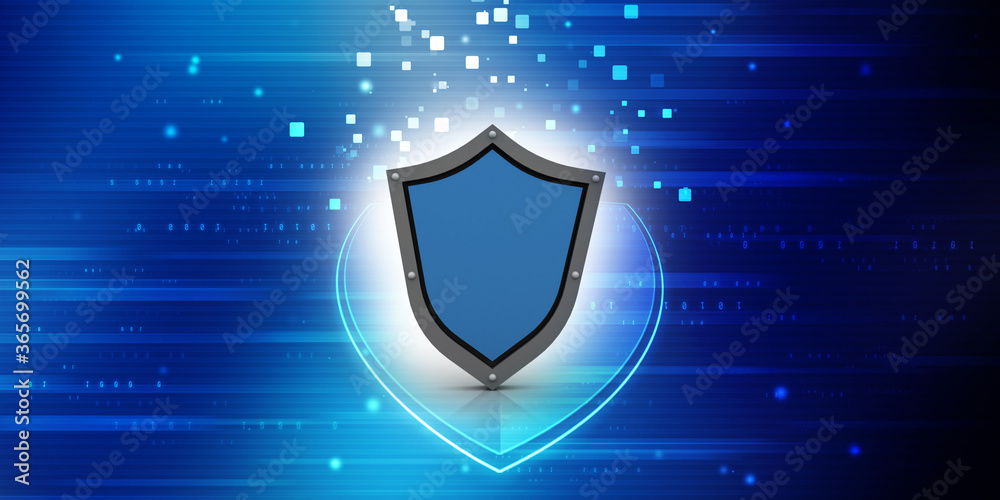 Fototapeta premium 3d illustration Security concept - shield 