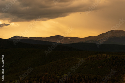 sunset in the mountains