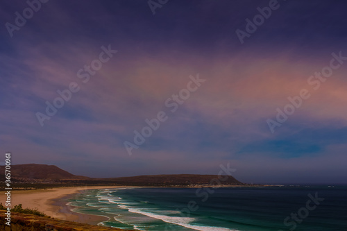 Beautiful white sand Noordhoek beach along Chapman's peak drive Cape Town photo