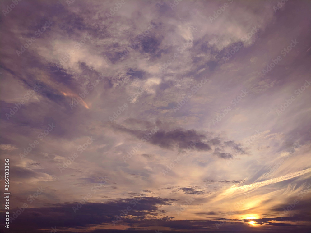 Fototapeta premium Sunset in the Evening Sky