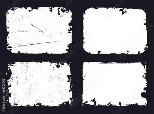 White grunge banners, frames.