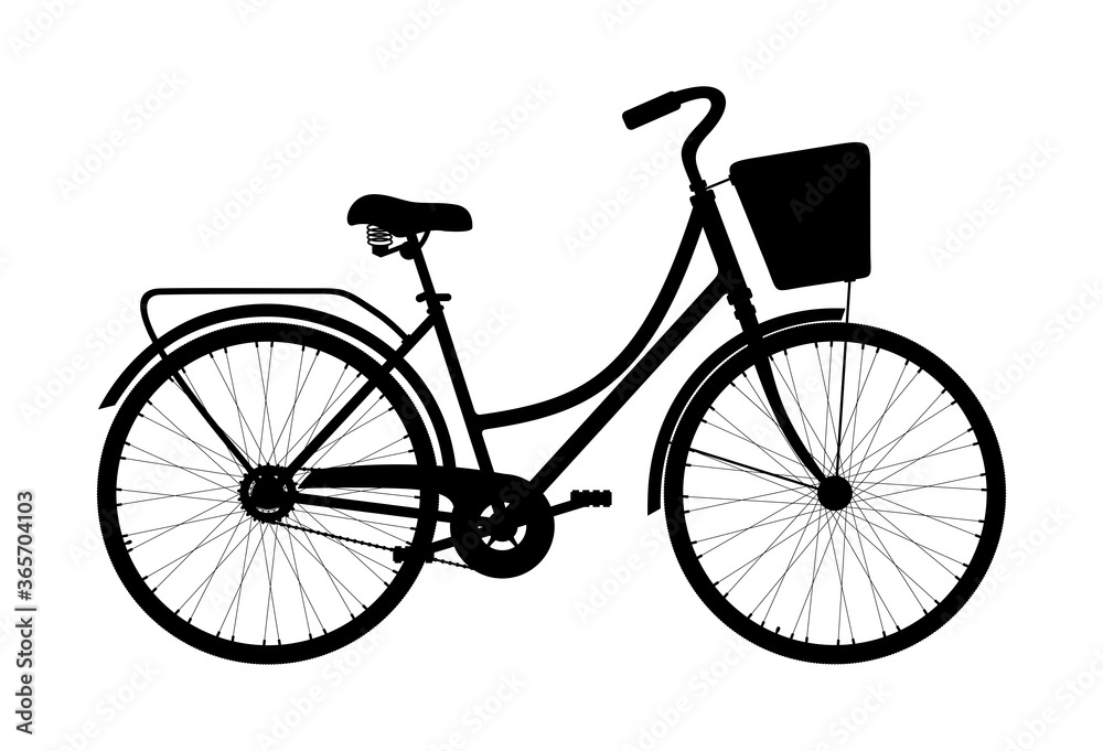 Bicycle icon on white background. Vector illustration