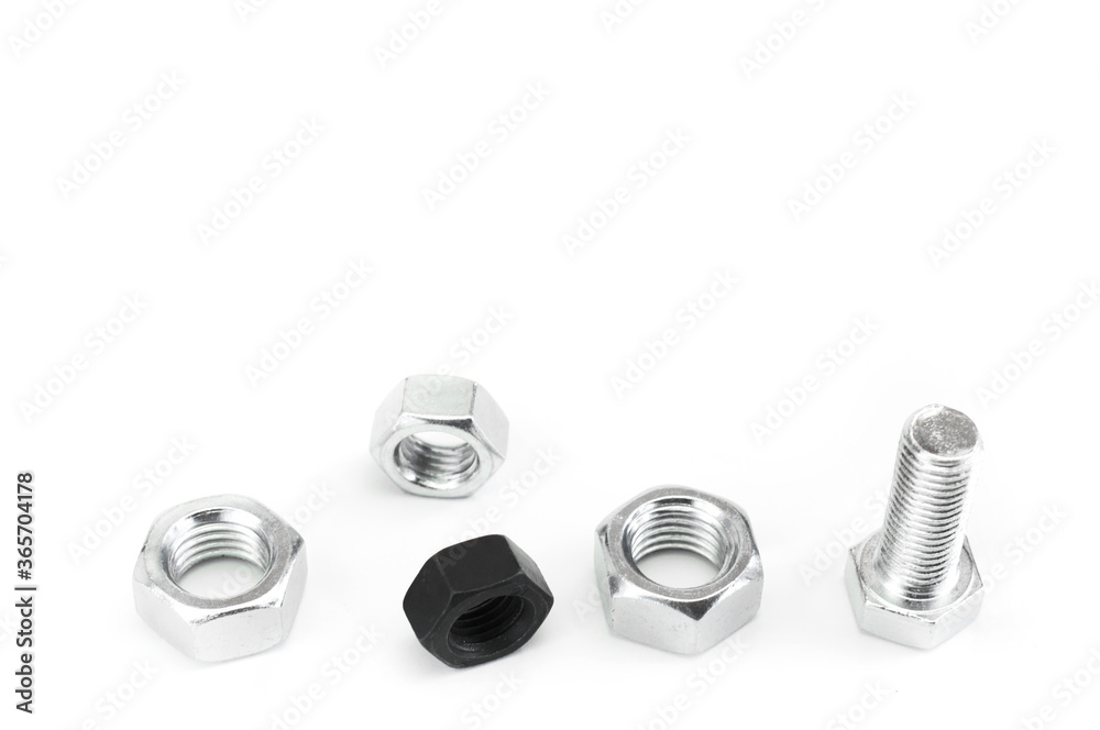 Bolt and nuts. On a white background. Isolated. Repair services. Plumbing Bolt and nuts. On a white background. Isolated. Repair services. Plumbing