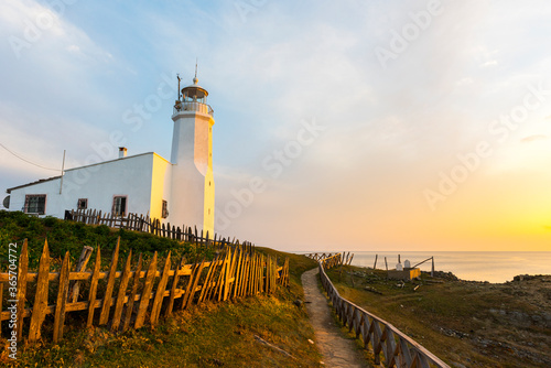 Lighthouse at Inceburun, Sinop. Turkey. photo