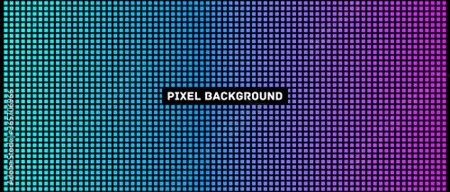 Multi-colored pixel mosaic vector background