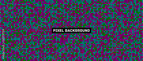 Multi-colored pixel mosaic vector background